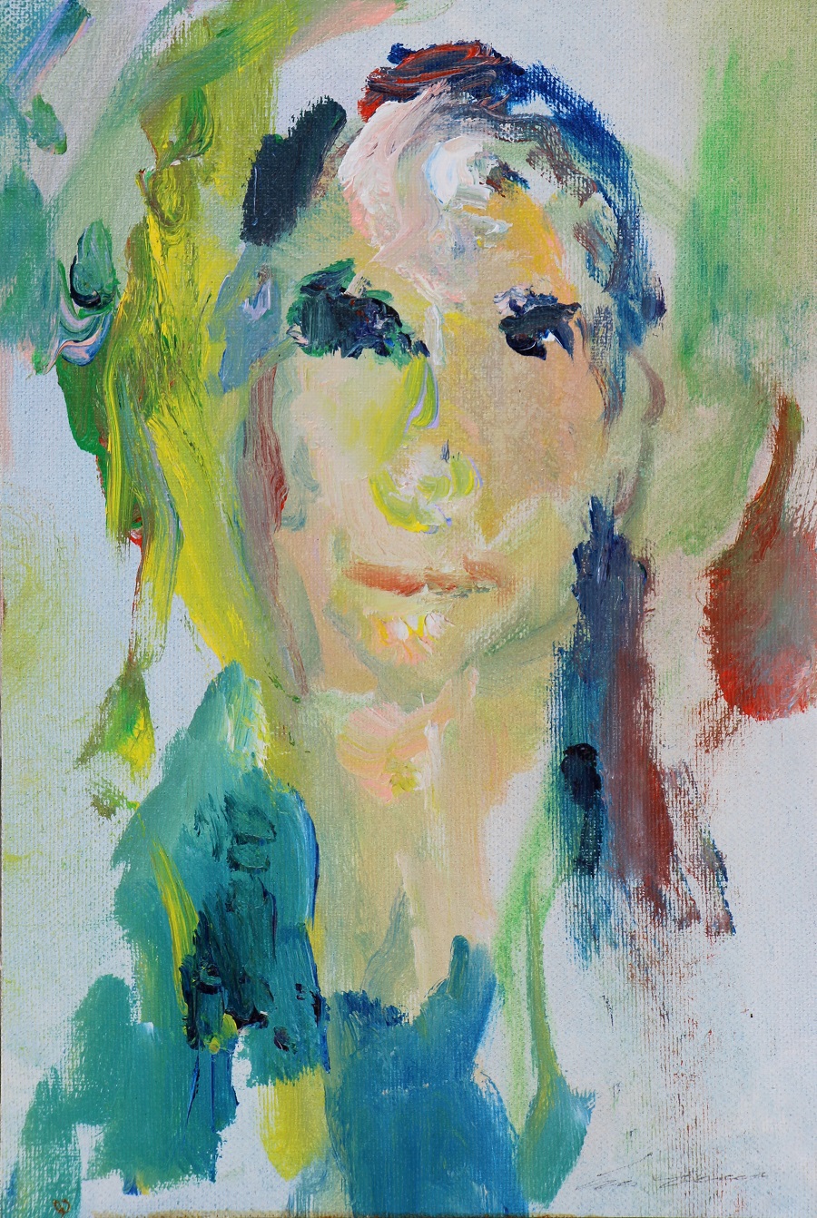 "Volto" olio su tela cm. 20,5x30,5 - 1997