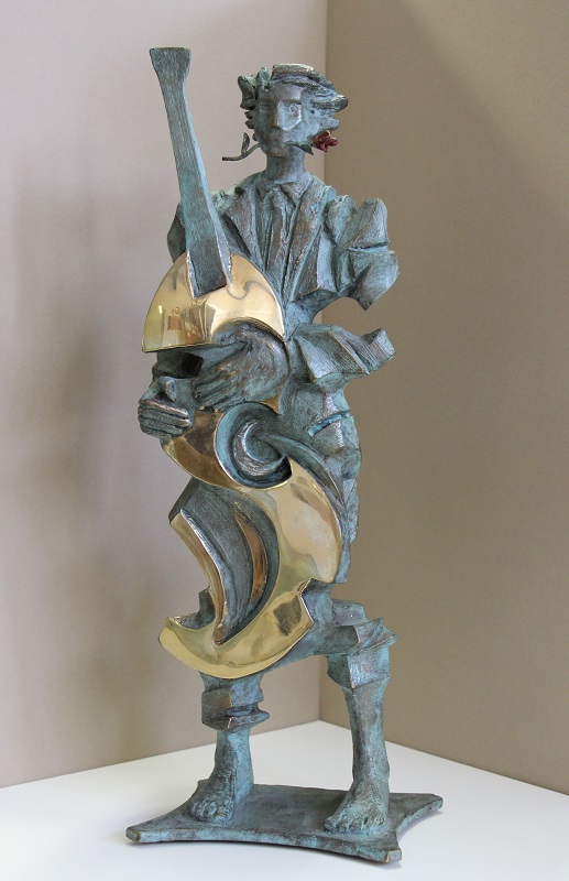 "Musica nel vento" scultura in bronzo cm. A. 42x14x8