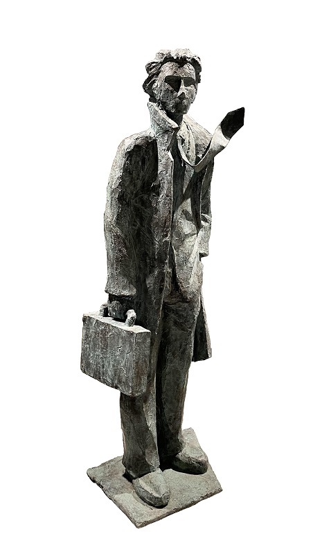 "Partente" scultura in bronzo cm. A.100x38x20