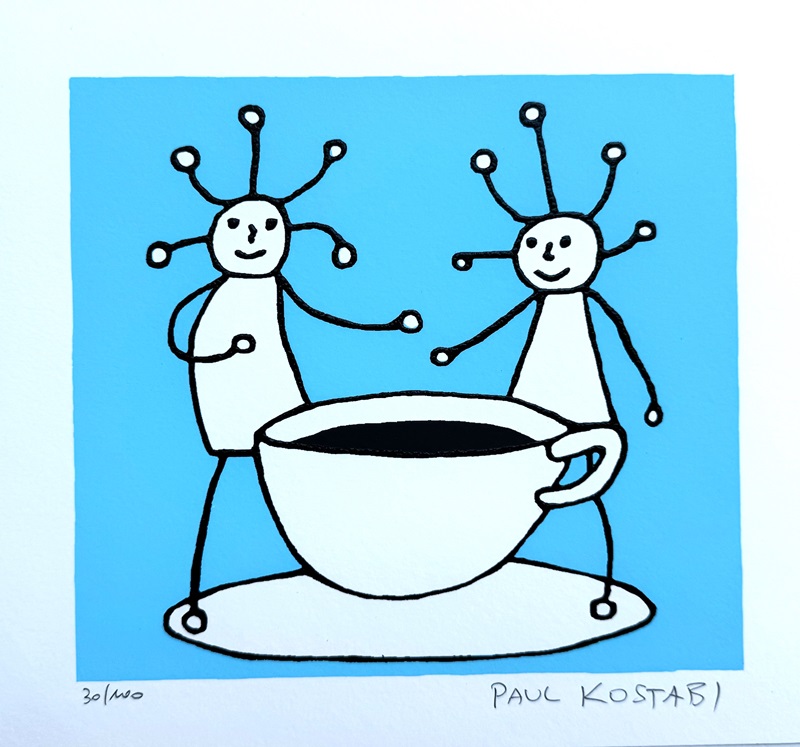 "Sprkl Coffe" serigrafia polimaterica cm. 30x30